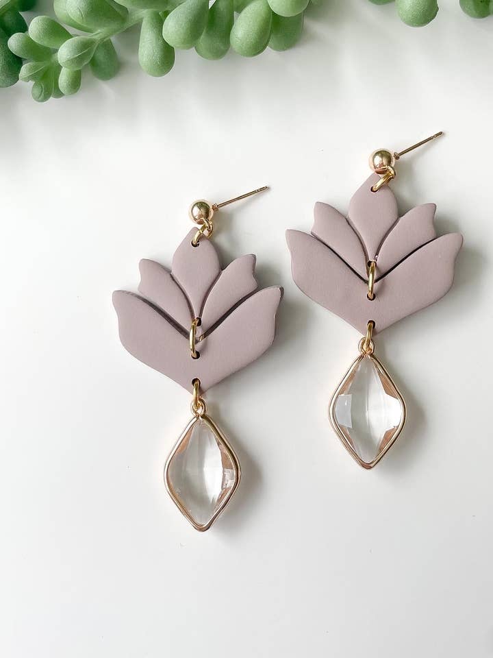 Isabella Charm | Lilac | EXTENDED TIME | Clay Earrings for wholesale by Finley River | Trendy Polymer Clay Earrings | Hypoallergenic