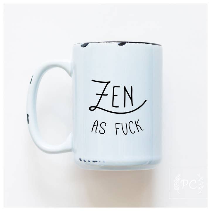 Zen à Fond | Tasse en Céramique pour la vente par Prairie Chick Prints