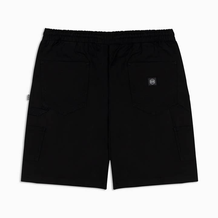 Canvas Easy Carpenter shorts, zwart. • Hammer Hook voor wholesale door Dolly Noire