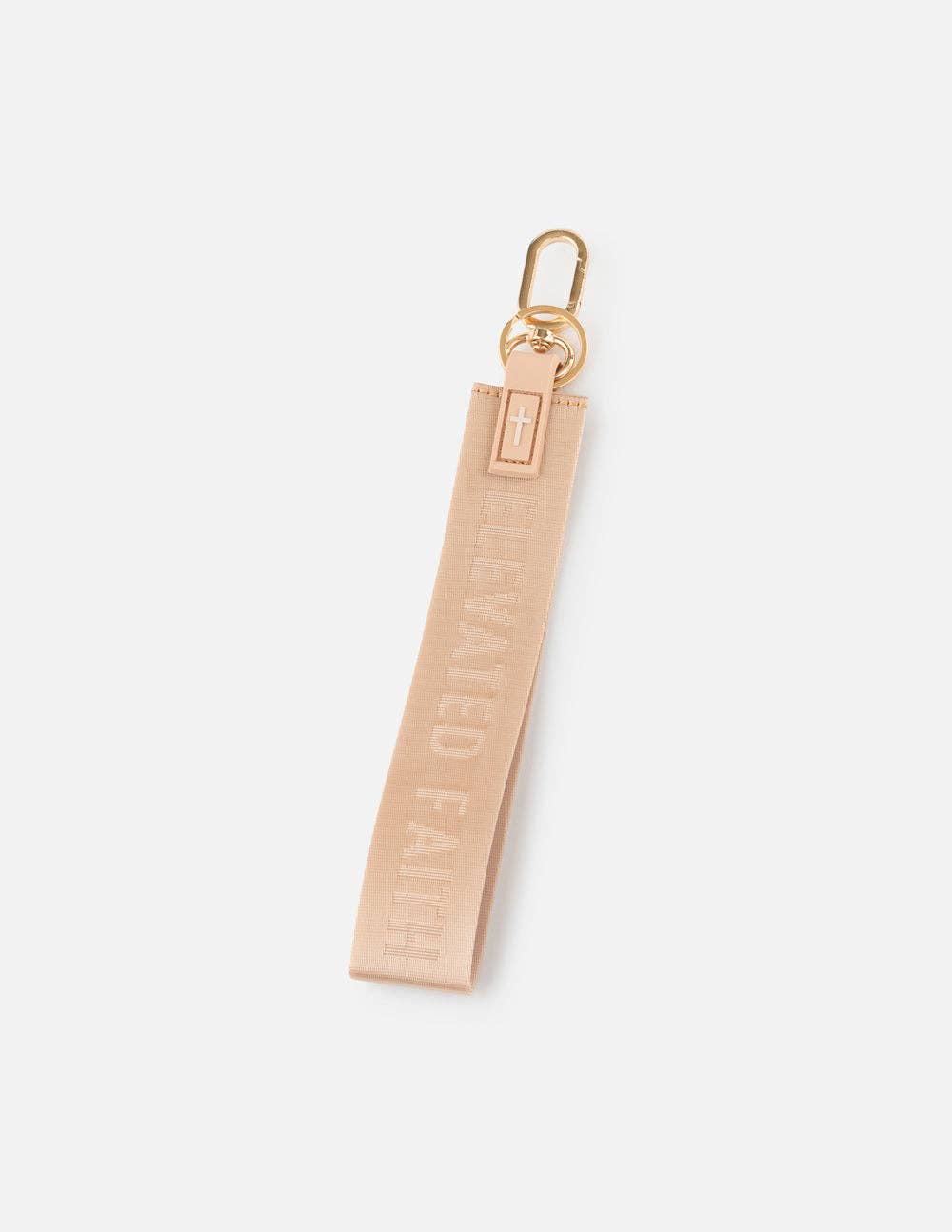 Elevated Faith - Wholesale Keychain - Unisex - Beige Oversized Logo Keychain5