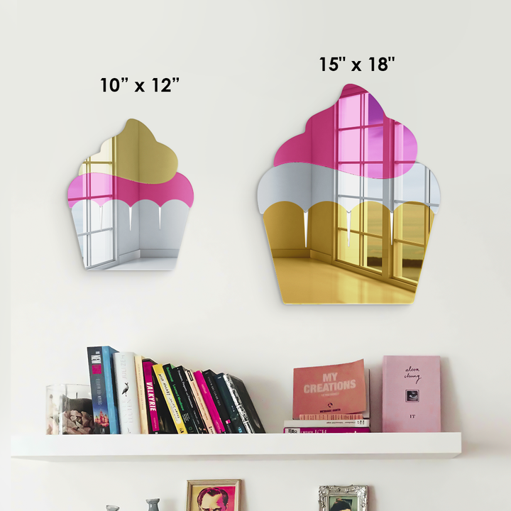 4ArtWorks - Wholesale Wall Mirror - Cupcake | Acrylic Art | Mirrored Wall Decor1