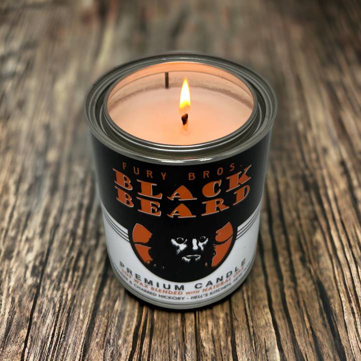 Fury Bros. - Wholesale Jar/Filled Candle - Black Beard Premium Candle 12.5oz2