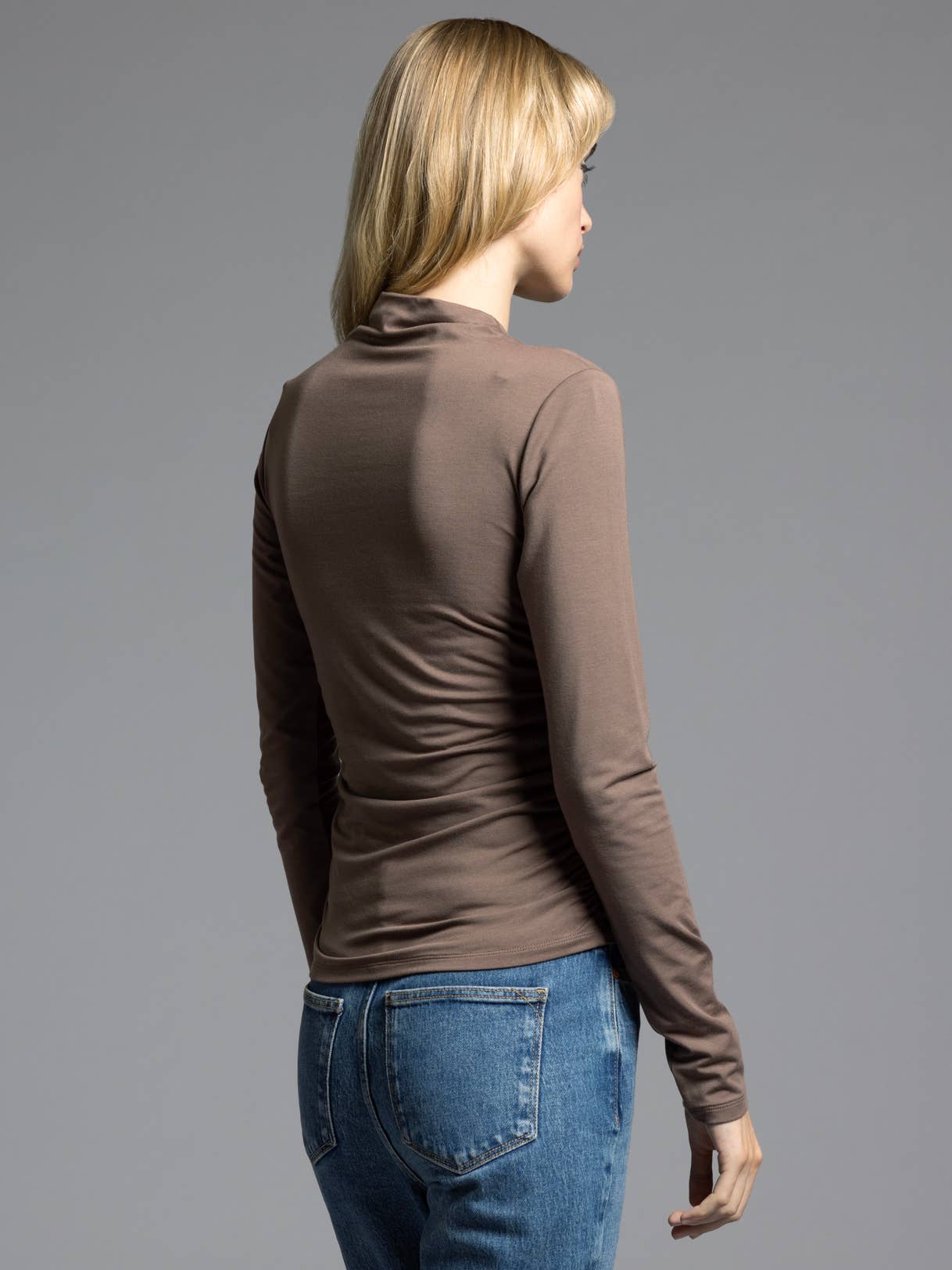 Weekend Los Angeles - Wholesale Knit Top - Women's - Ruched Long Sleeve Top - ROSE TOP21