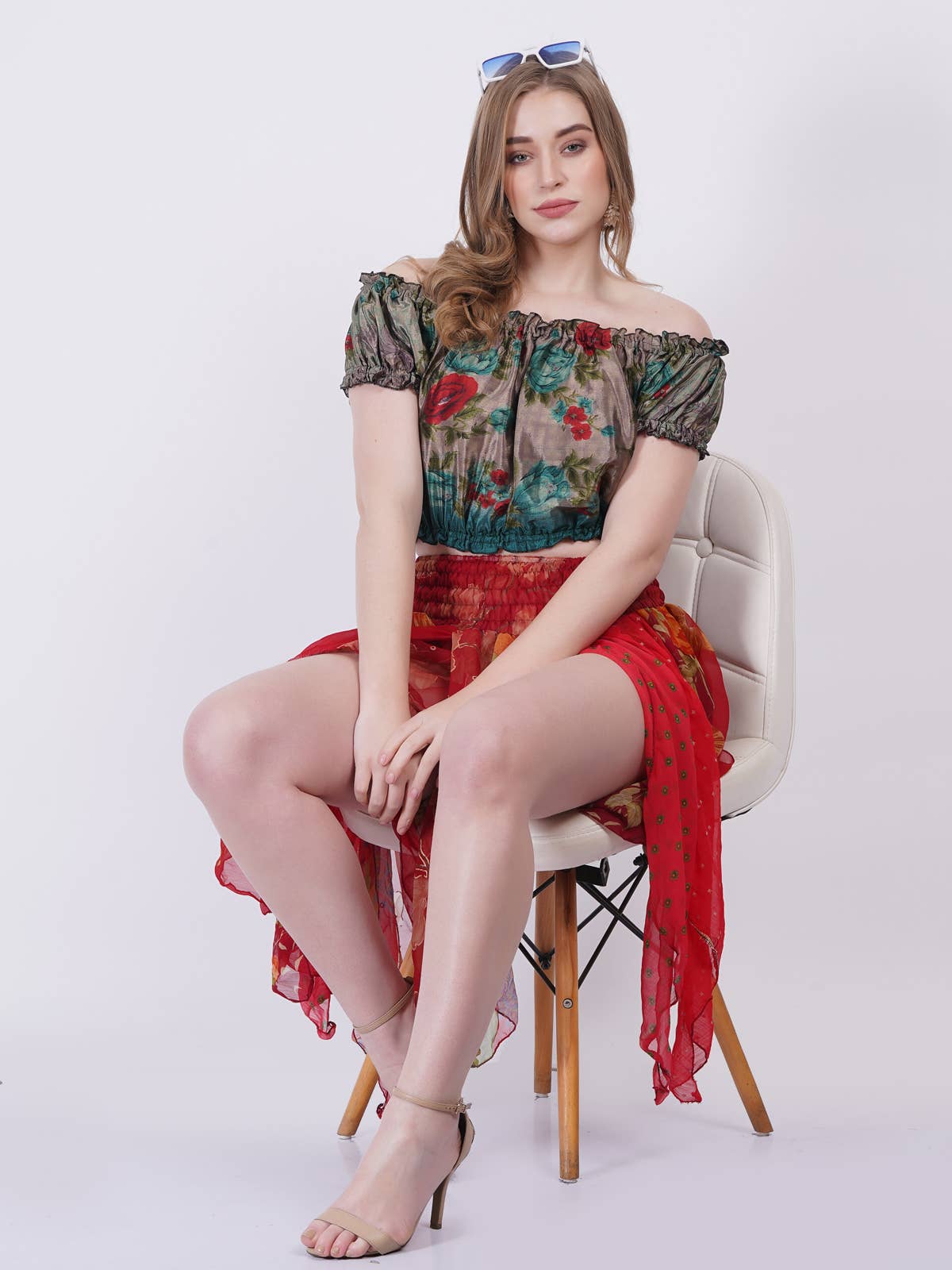 Wevez - Wholesale Skirt - Women's - Women Chiffon Pixie Elastic Waist Asymmetric Skirt Wholesale3