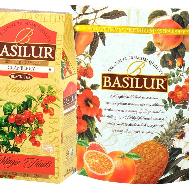Cranberry 100g (black tea + cranberries) for wholesale by Basilur Benelux Premium Tea