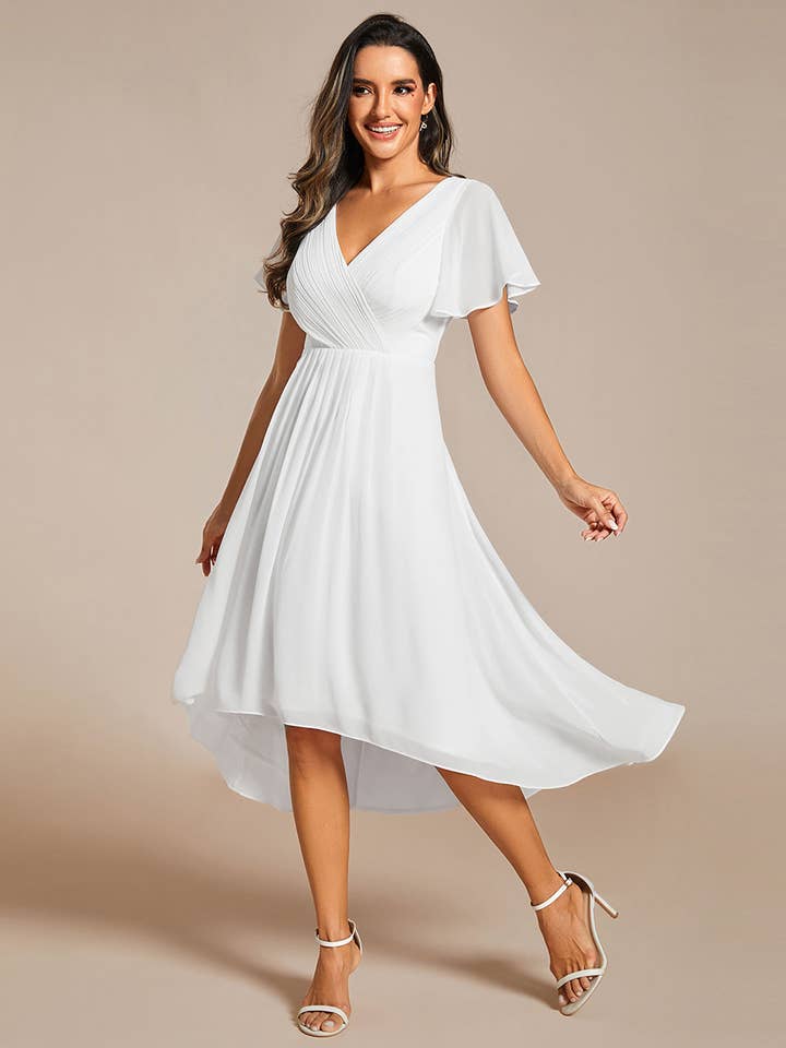 Ever-Pretty - Wholesale Dress - Women's - Pleated Ruffles Chiffon Wedding Guest Dresses