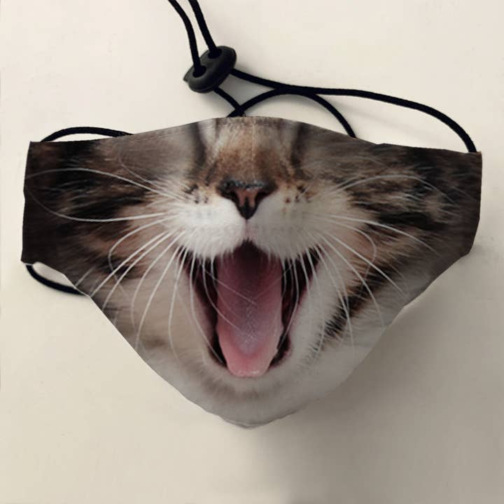 Happy Cat Face Mask for wholesale by Maskalike