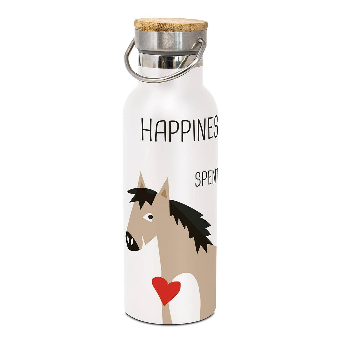 ppd Paperproducts Design GmbH - Wholesale Water Bottle - Happiness & Horses Steel Bottle 0.500