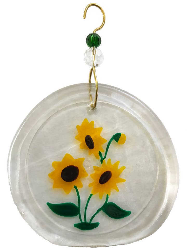 Ornament - Sunflower 2 for wholesale by Wine Bottle Art