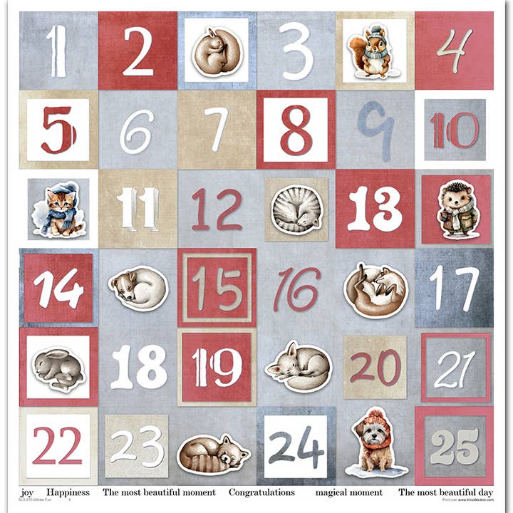 SLS-070 - sæt 11 stk x 310x320 mm / 12,2x12,6 in - 200 GSM for engroshandel hos ITD Collection