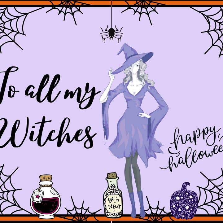 Piles of Postcards - Wholesale Postcard - Witches Halloween Postcard