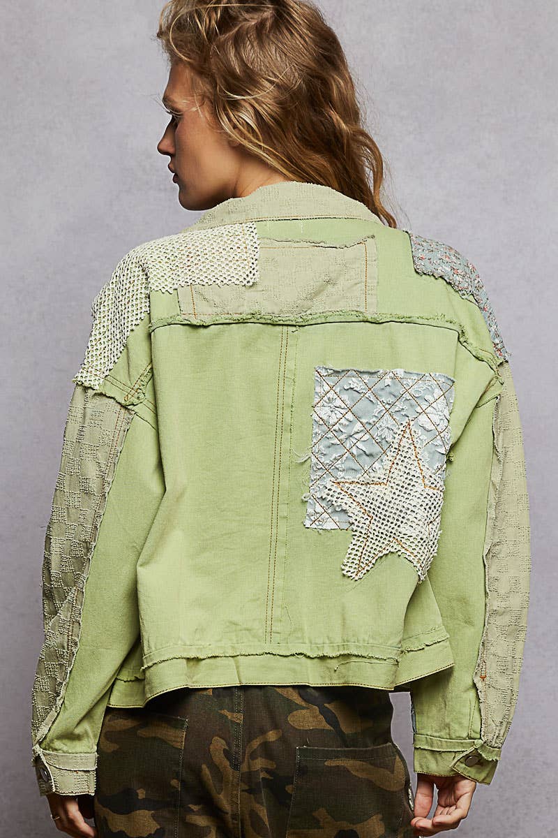 Pol Clothing - Vente Veste – femme - Veste courte à manches longues en patchworks3