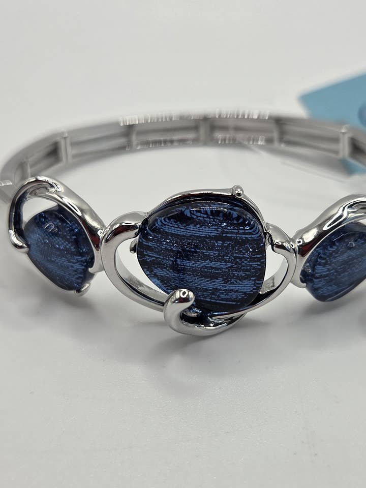 Bracciale con Blu e Argento per la vendita all'ingrosso da parte di Captiva Blu Jewelry