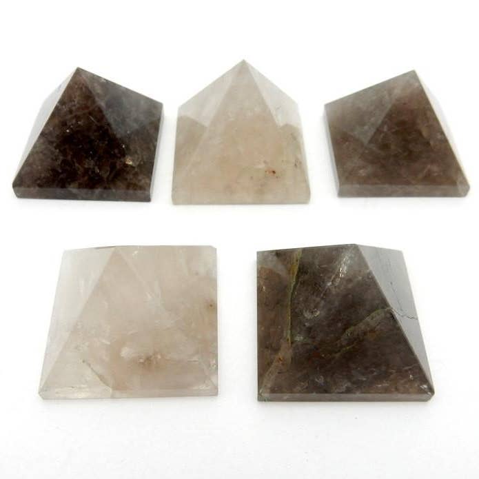 Rock Paradise - Wholesale Spiritual Stone/Crystal - Crystal Smokey Quartz Pyramid (2BROWNSHELF-13)