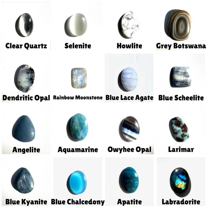 Moon Mountain Gems - Wholesale Spiritual Stone/Crystal - 25g Gemstone Cabochons, Natural Crystal Cabochon, Gemstone Cabochon, Cabochon for Jewelry Making, 100 Cabochons to Choose From, Listing #12