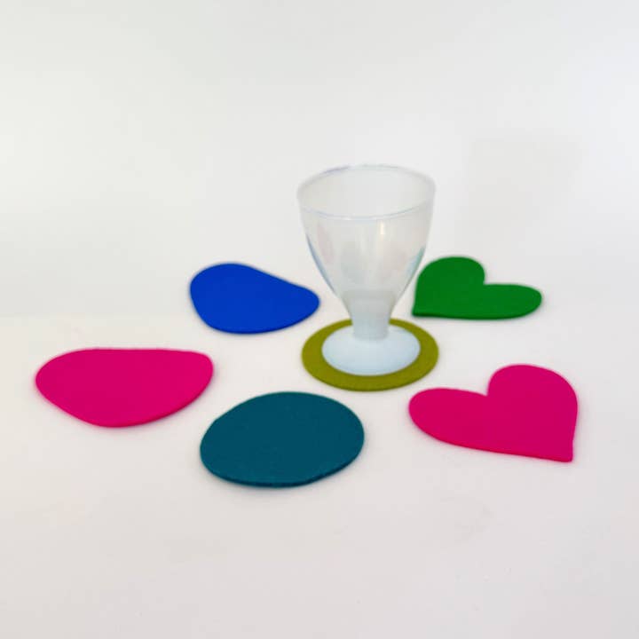 SteMargScot - Wholesale Coasters - Heart Wool Coasters2