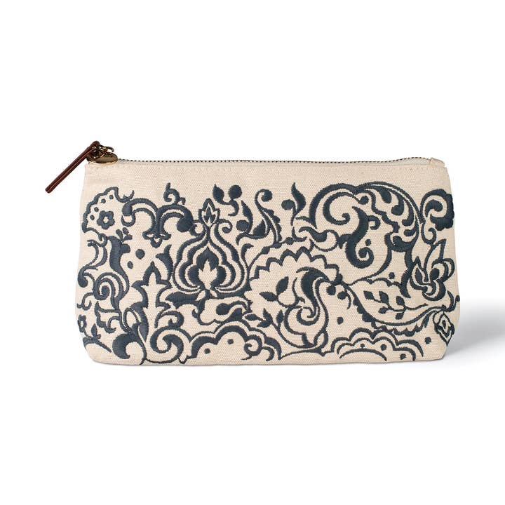ESP MOD PAISLEY FLAT BOTTOM MEDIUM POUCH for wholesale by Fringe Studio