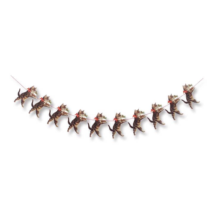 Christmas Cat Christmas Garland for wholesale by Alison Gardiner US