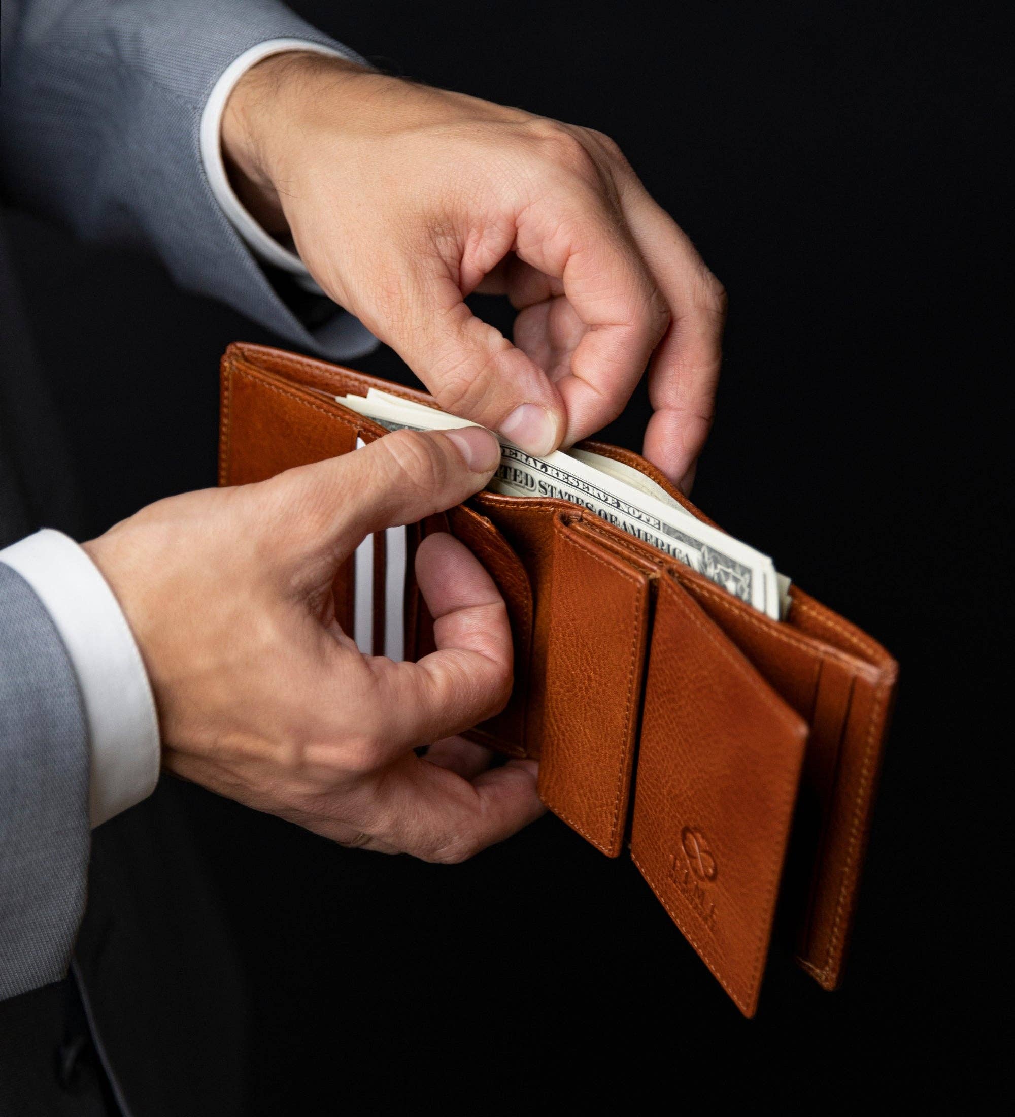 Time Resistance - Wholesale Wallet - Men's - Leather Bifold Wallet - Daniel12