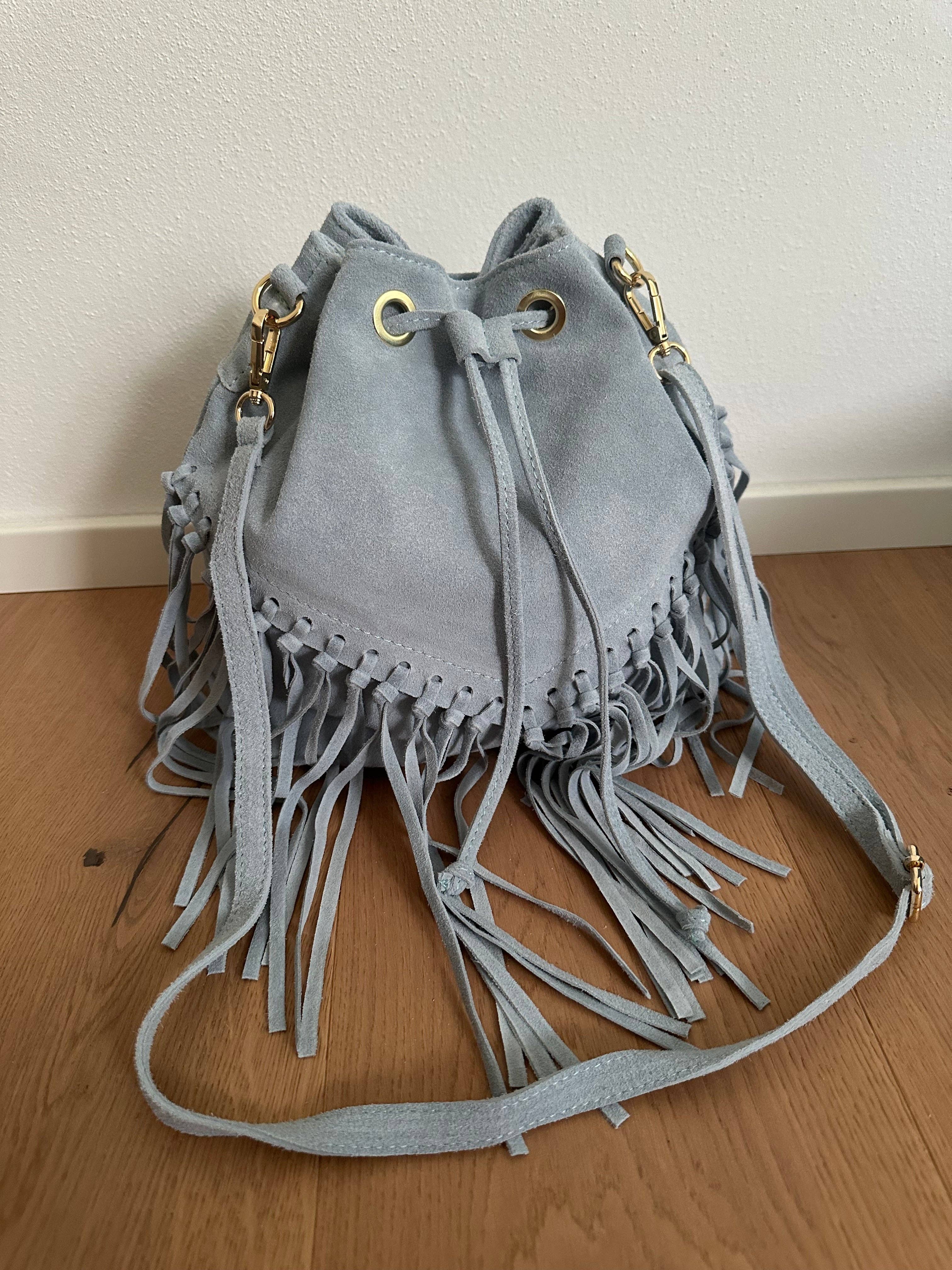 Zhade - Wholesale Shoulder Bag - Women's - SUEDE BUCKET - fringes9