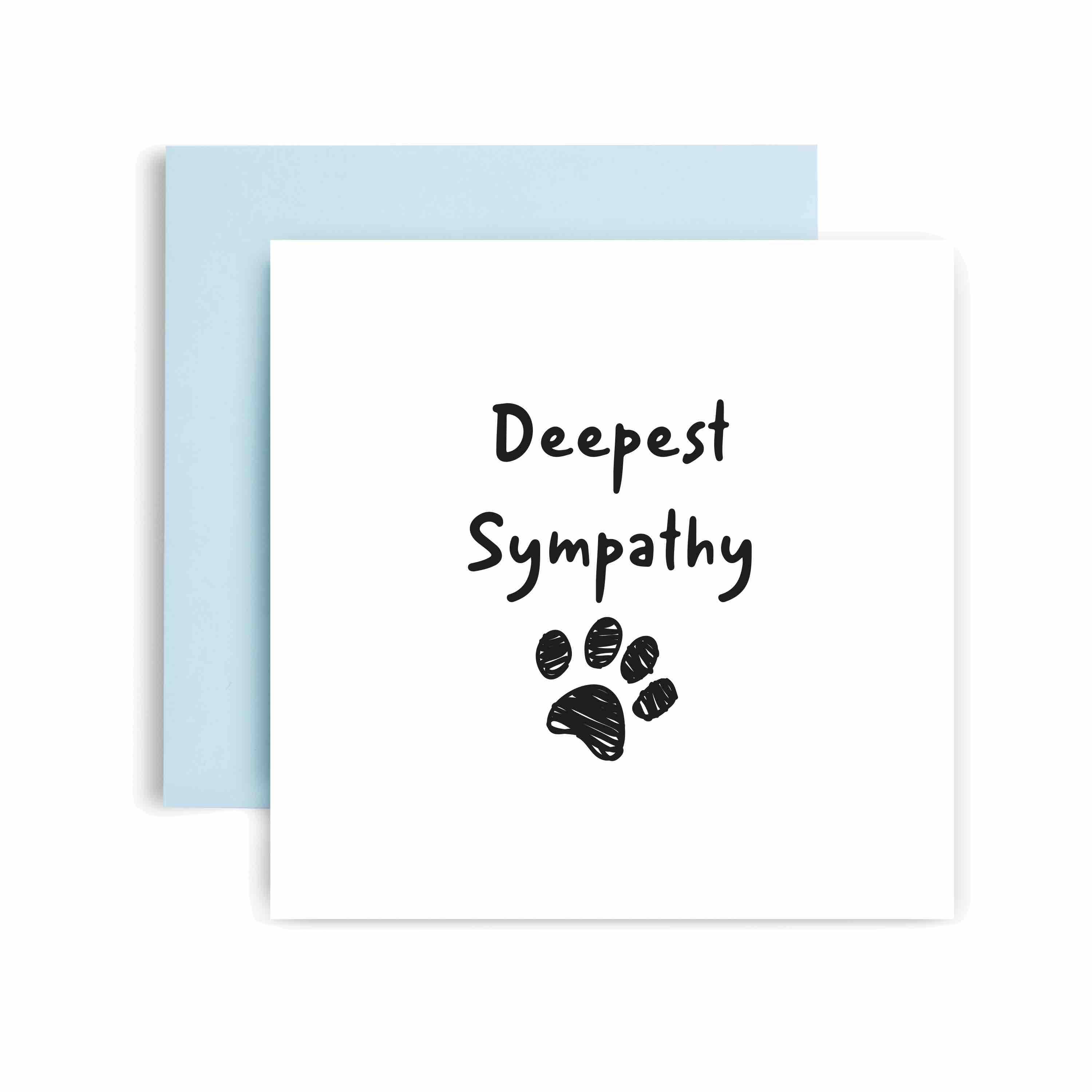 Huxters - Wholesale Sympathy Card - Dog Paw Print Condolence Card1