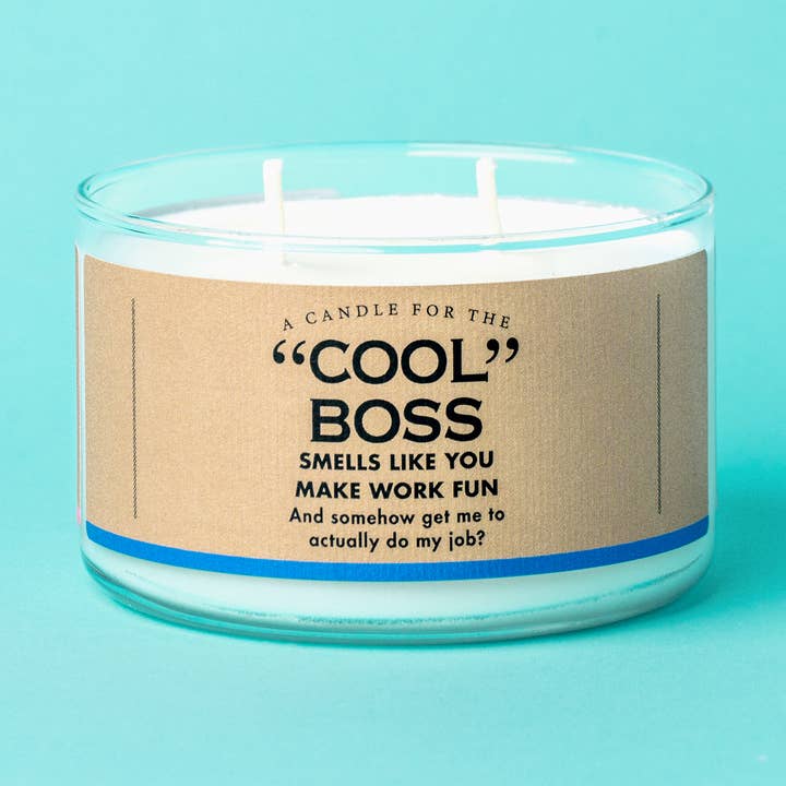 Una vela para un jefe «guay» | Vela divertida | Oficina para venta al por mayor de Whiskey River Soap Co.