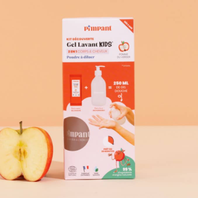 Kit Découverte Gel Lavant Kids 2-en-1 Pomme du Verger pour la vente par PIMPANT