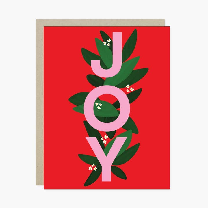 Joy Peace Holiday Card for wholesale by Barone and Co.