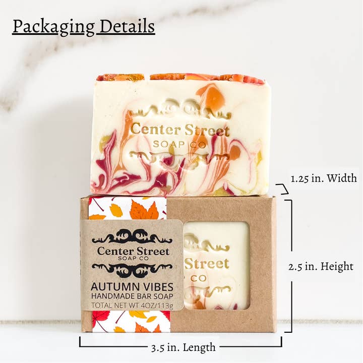 Center Street Soap Co - Wholesale Bar Soap - Autumn Vibes Fall Handmade Bar Soap - 4oz2