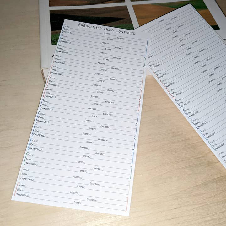 NOVO~ Favor de Contacto Usado Frequentemente - Número de telefone de referência. por atacado de BeeGreen & CraftsPlannersPlus