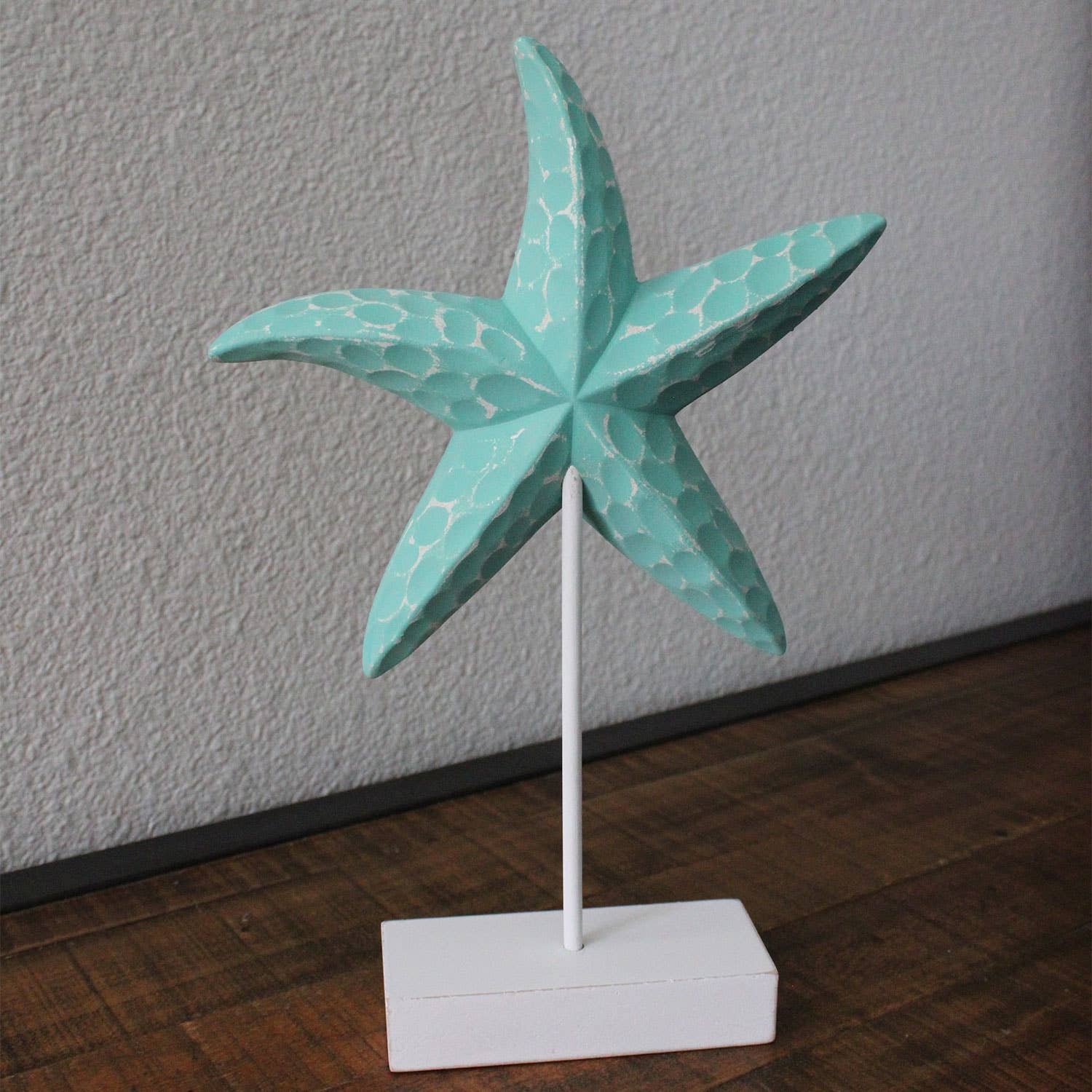 CB Home Collection - Wholesale Decorative Tabletop Object - 12" Aqua Starfish On Stand - Tabletop Decor1