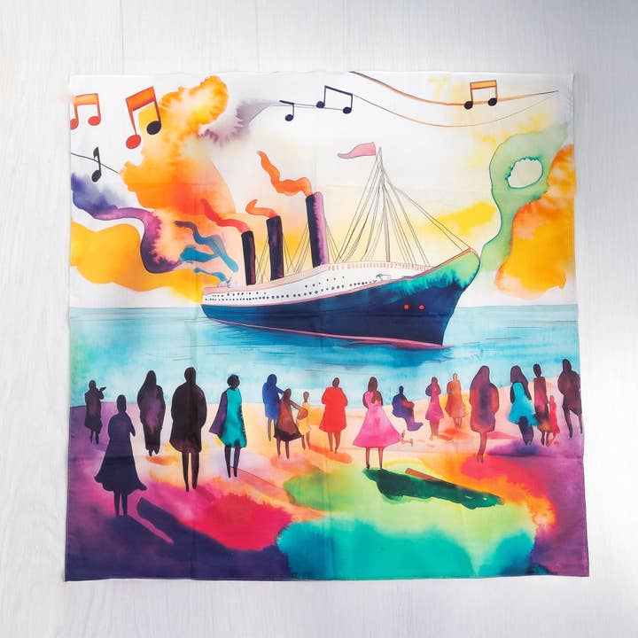 Windrush Rhythms: A Storytelling Play Scarf for wholesale by Storytime Scarves