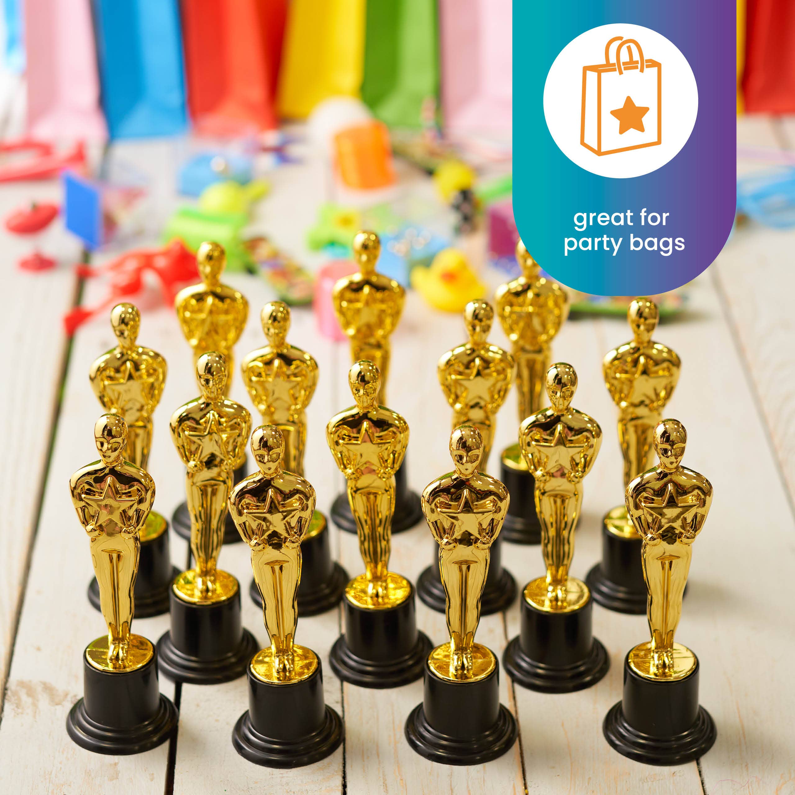 The Twiddlers - Vendita all'ingrosso Decorazioni da tavolo - Set di 24 Trofei Oscar in Plastica per Vincitori5
