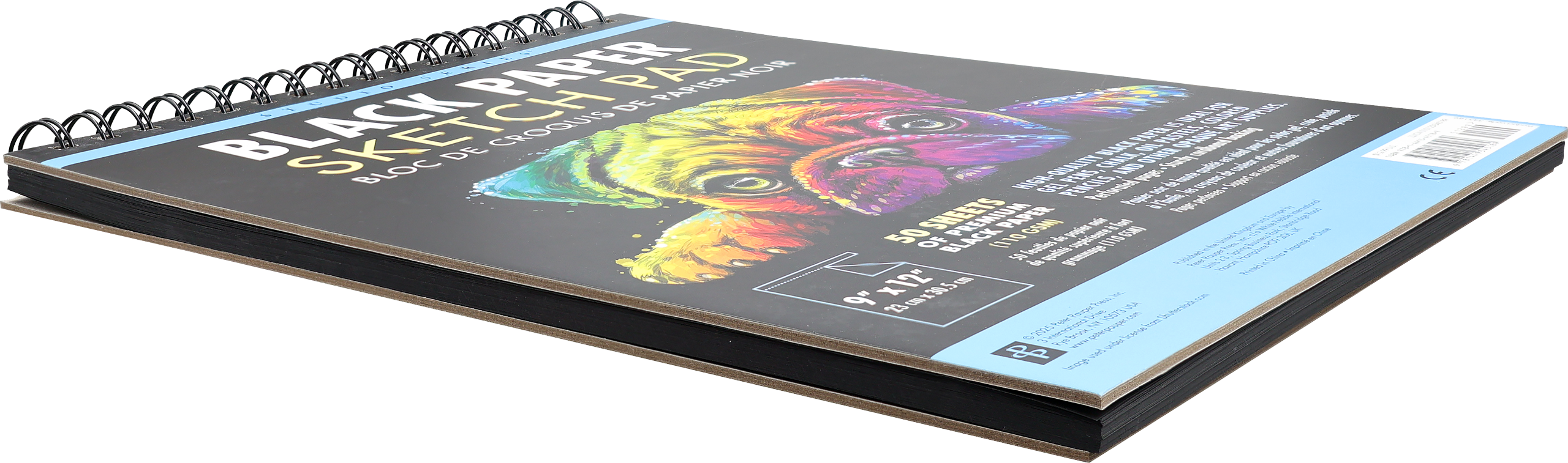 Peter Pauper Press - Wholesale Sketchbook/Sketchpad - Studio Series Black Paper Sketch Pad1