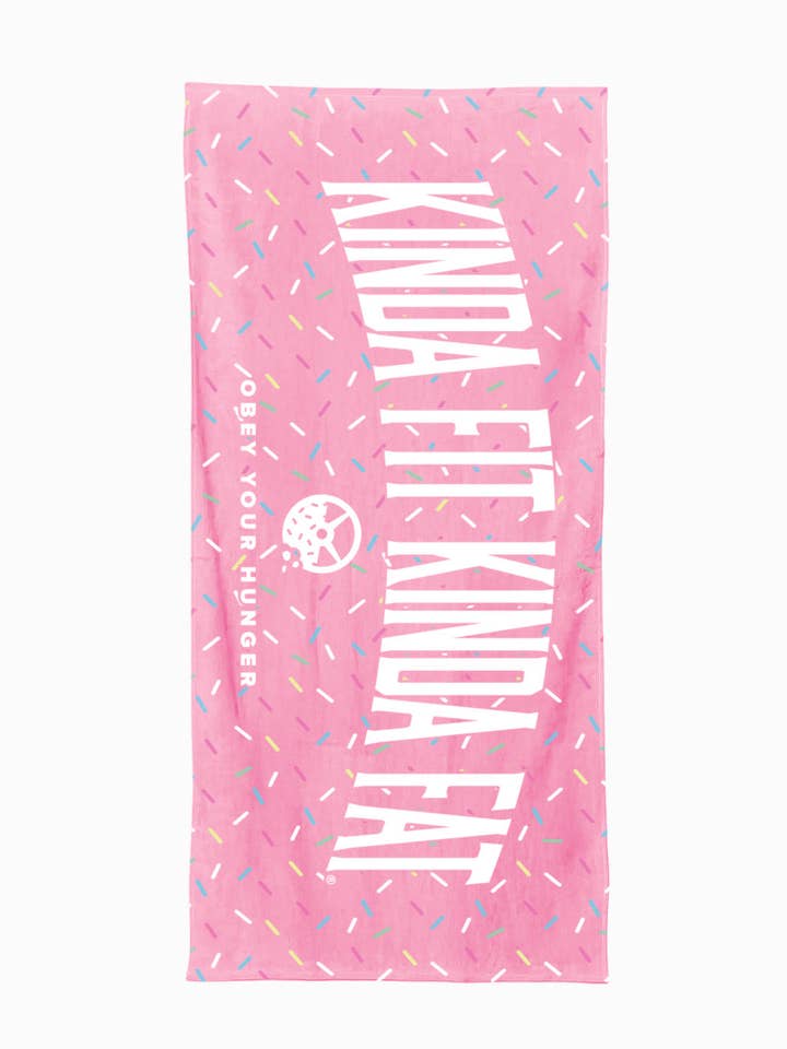 Asciugamano da spiaggia KFKF Sprinkles per la vendita all'ingrosso da parte di Kinda Fit Kinda Fat