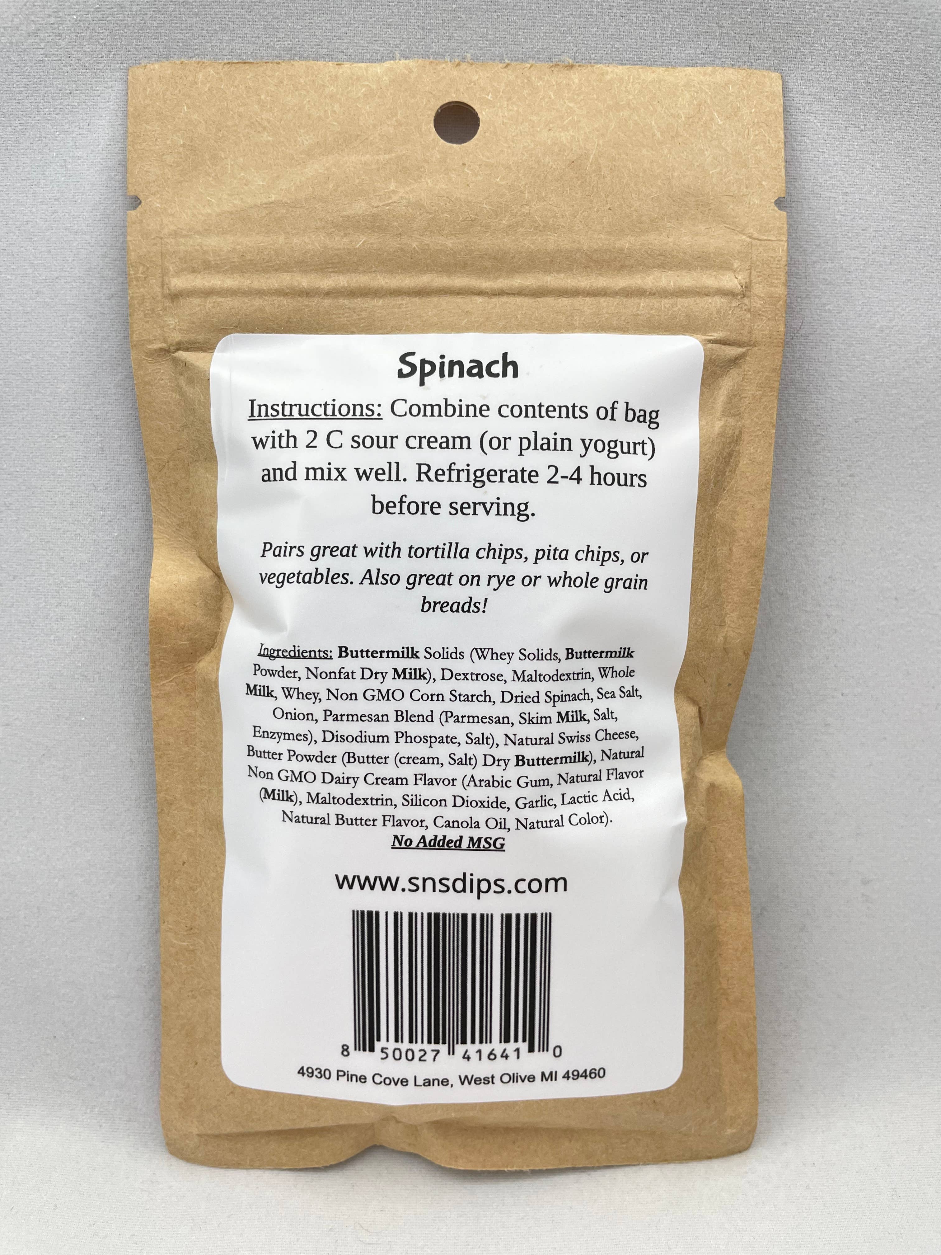 SnS Dips - Wholesale Dip - Spinach Dip1