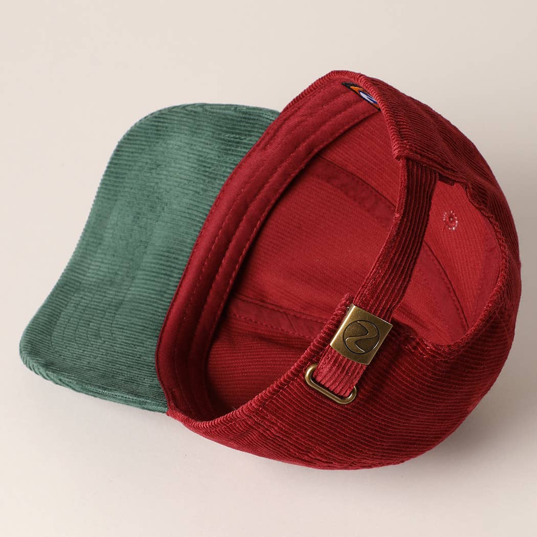 Fashion City - Wholesale Baseball Cap - Unisex - Corduroy Two-Tone Adjustable Baseball Cap43