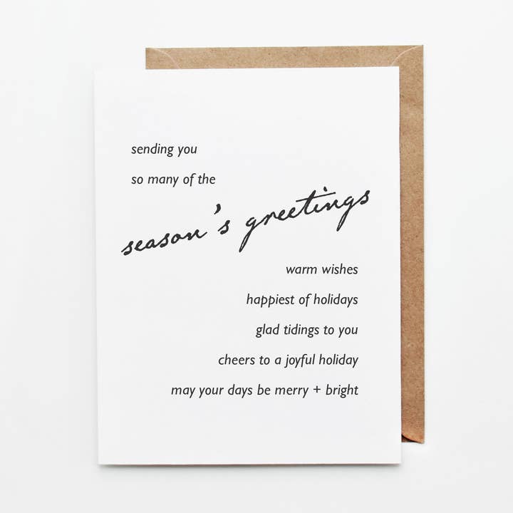 SEASON'S GREETINGS _ BOXED SET for wholesale by MINDERSON PRESS