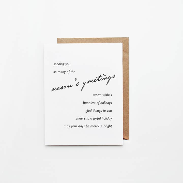 SEASON'S GREETINGS _ BOXED SET for wholesale by MINDERSON PRESS
