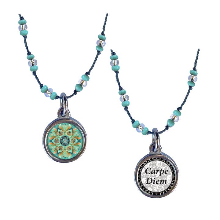 SPIRIT LALA LLC - Vendita all'ingrosso Collana con ciondolo/pendaglio - Collana con cordoncino all'uncinetto - Catena in seta grigia di mare2