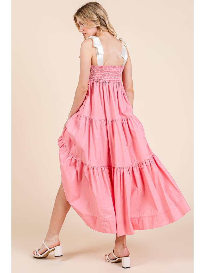 GeeGee x Lovelo - Vendita all'ingrosso Vestito - Donna - Abito midi plissettato a balze taglie comode, MD51552PL2