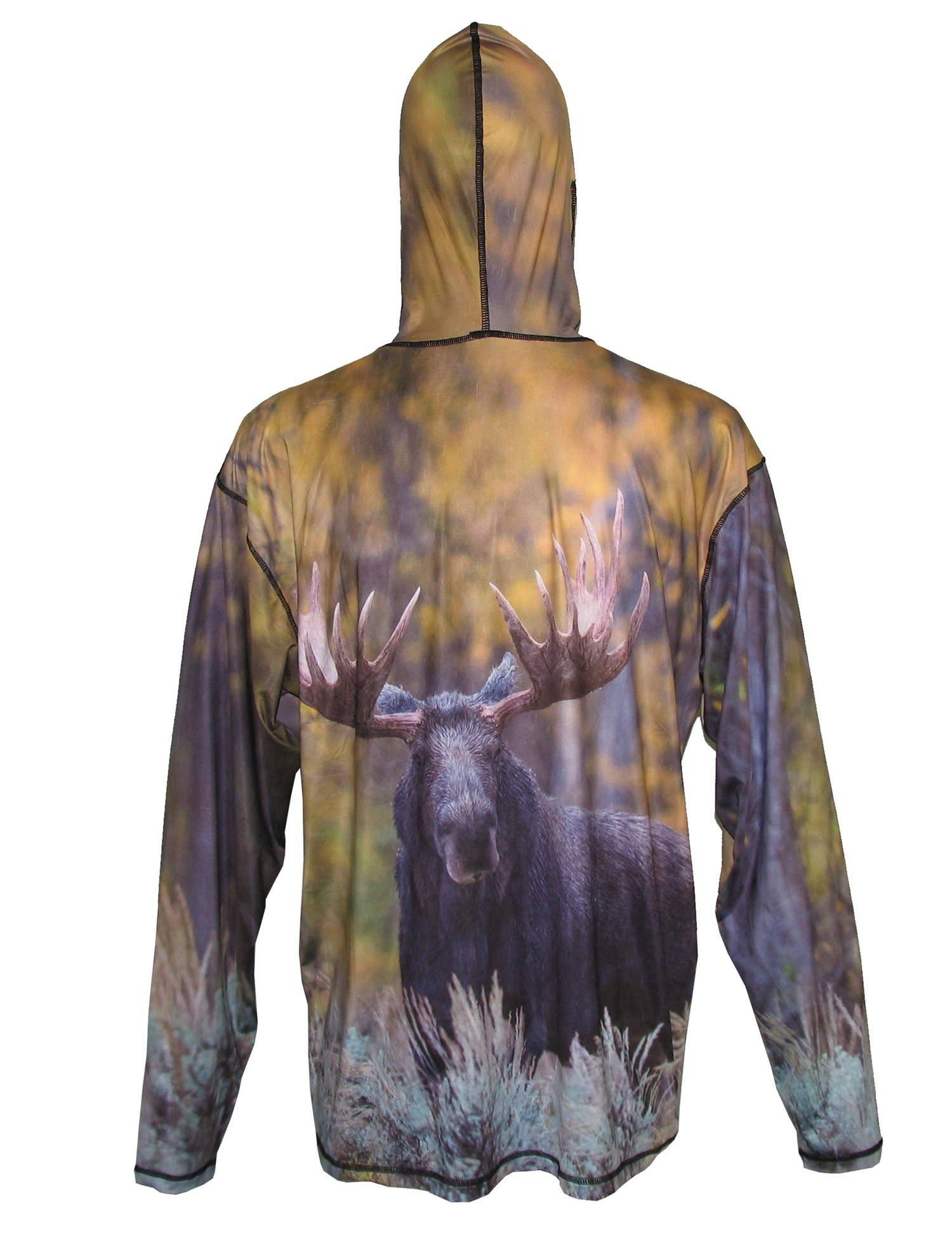 Cognito Brands, Inc. – wholesale Hoodie - Herr – Bull Moose Sun Skyddande Wildlife Grafisk Hoodie1
