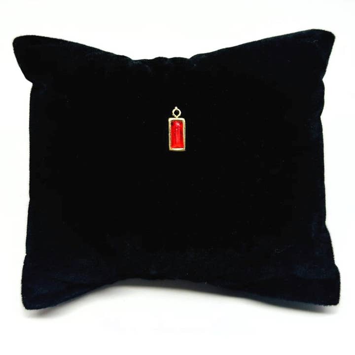 Guerrilla Charm - Wholesale Individual Charm/Pendant - 14k Gold and Cubic Zirconia Stainless Steel Baguette Birthstone Charms, 11x4mm1