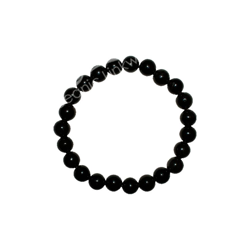 Oceanic Linkways Inc - Wholesale Spiritual Stone/Crystal - (PC)BRACELET - OBSIDIAN, BLACK (8-8.5 MM) 7.15-7.25"0