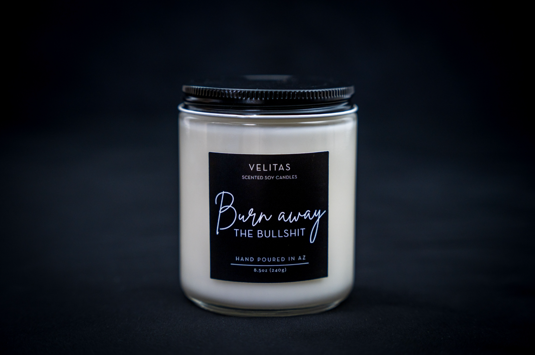 Velitas - Wholesale Jar/Filled Candle - BURN AWAY THE BULLSHIT2