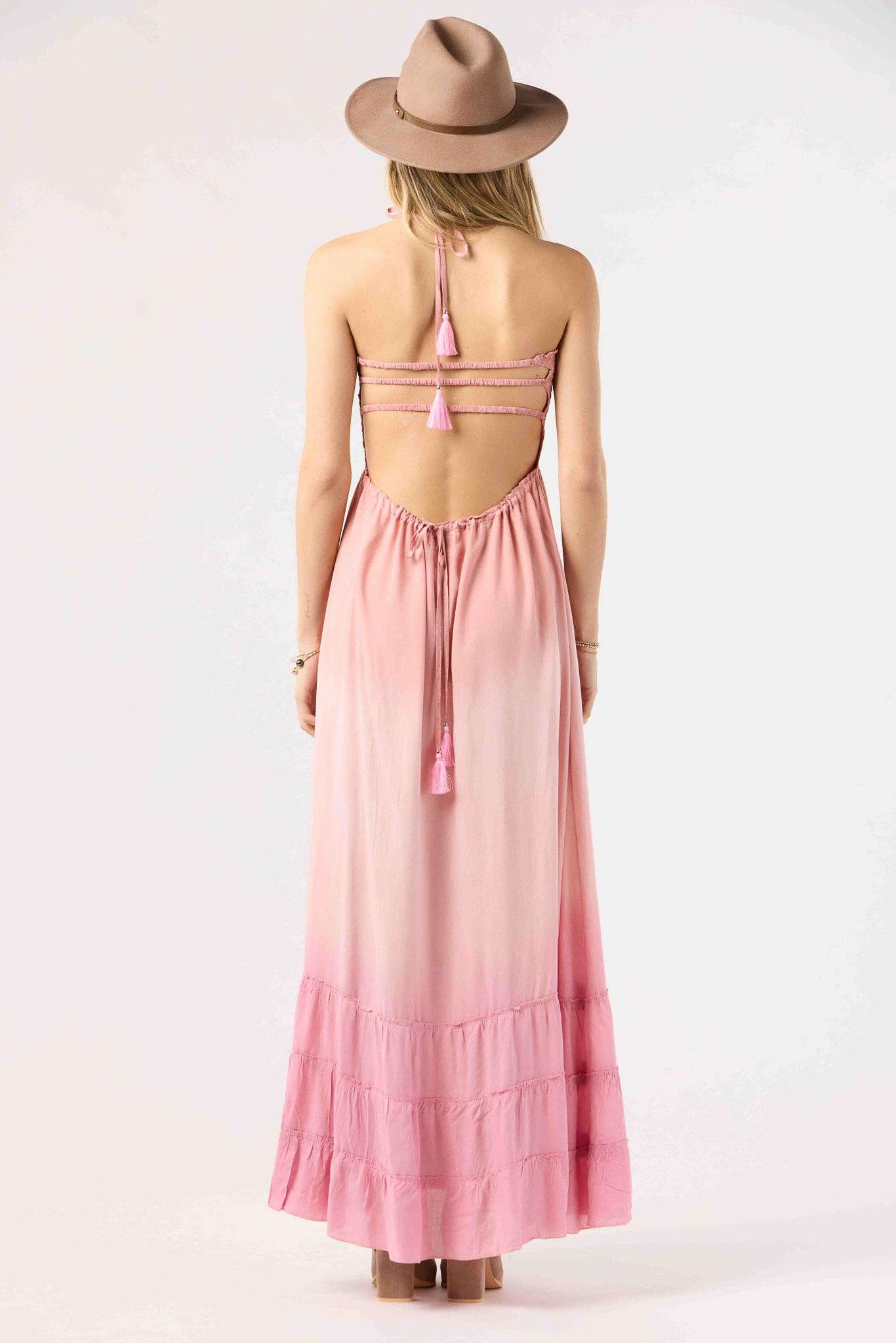 Ombre rose mauve Robe Maxi Bellini en vente sur Faire1