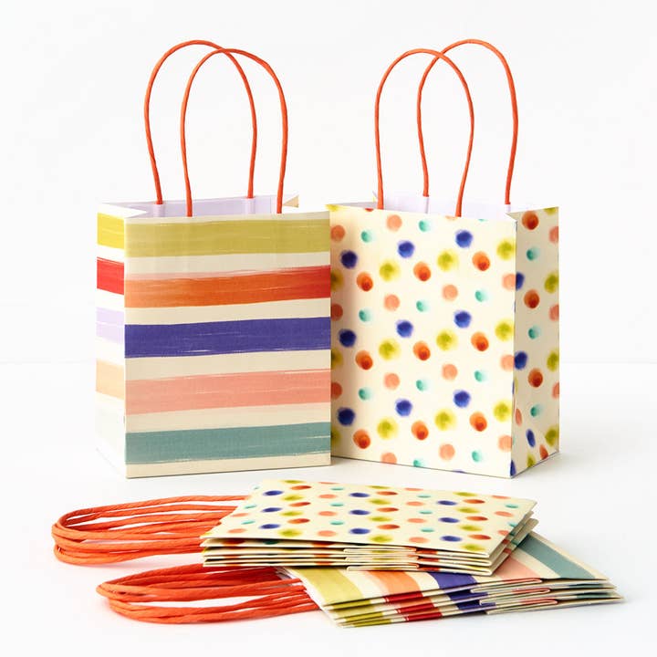 Watercolor Stripe & Dot Treat Bags for wholesale by Paper Source Wholesale