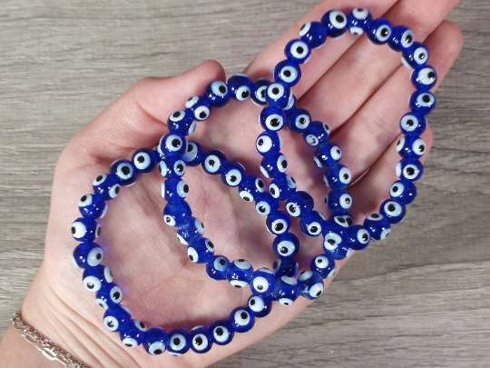 Keystone Crystals - Wholesale Beaded Bracelet - Evil Eye Protection Bracelet 8mm – Wholesale Beaded Jewelry1