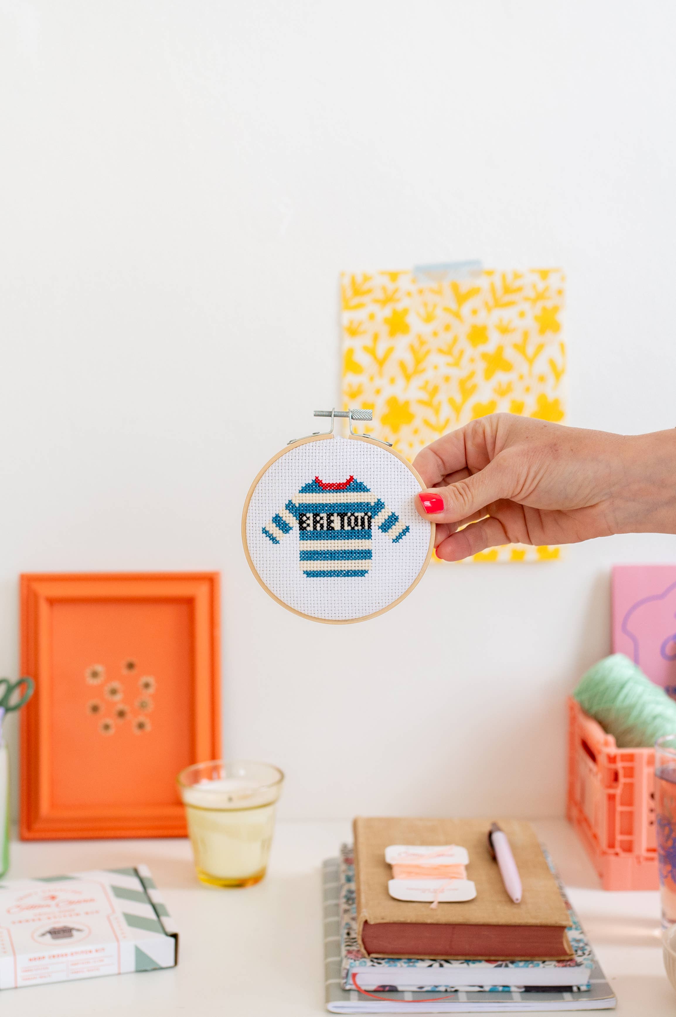 Cotton Clara Craft Kits & Supplies - Venta al por mayor Kit de manualidades - Kit de Bordado Fácil de Punto de Cruz Contado Bretón2