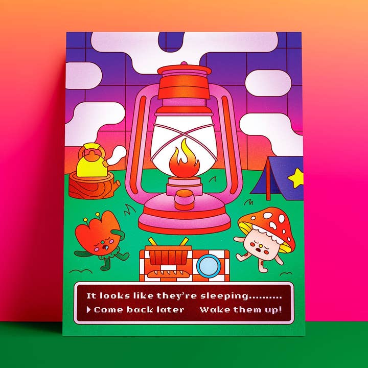 Summer Sleepies Fine Art Print | Kawaii Characters | Cute Ar for wholesale by Kidnichols